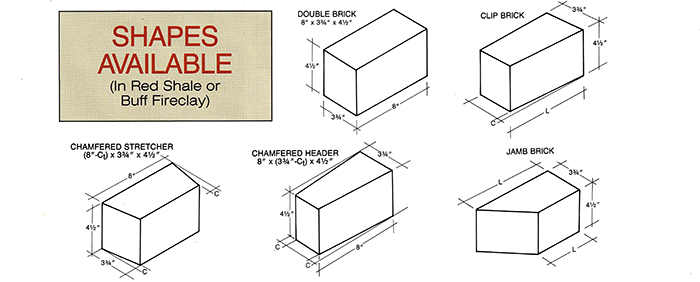 Chimney Liner Brick Shapes